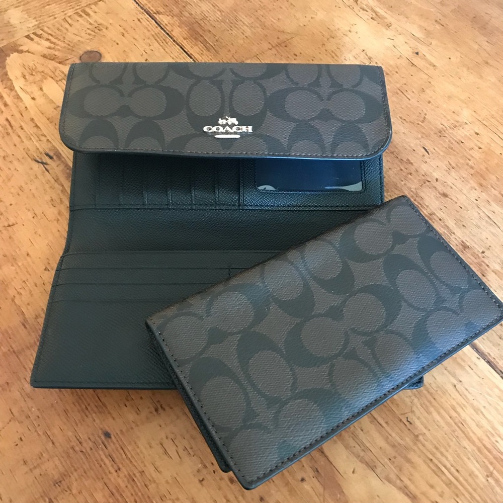 Coach Signature Wallet with Checkbook